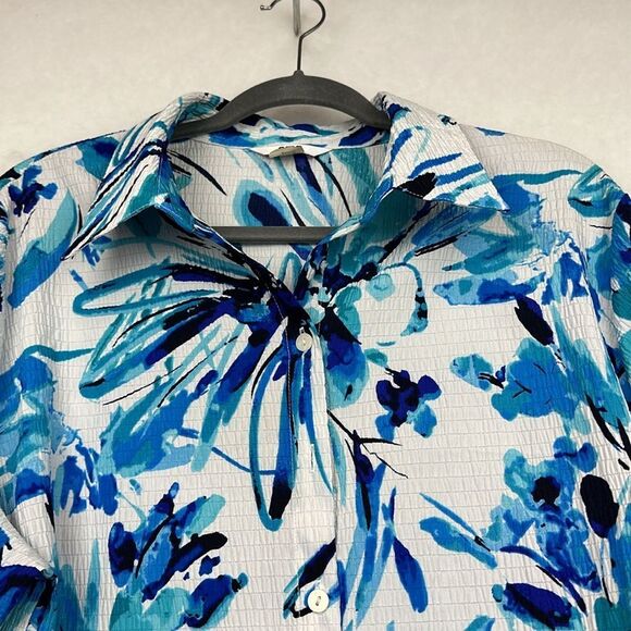 ALIA Button Up Shirt Women's Plus Short Sleeve Floral Print Sz 20W  boho - Picture 2 of 7
